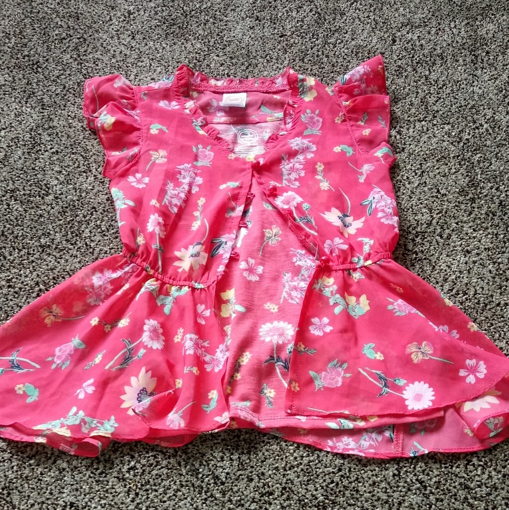 Brand new Coral floral 2pc Girls blouse